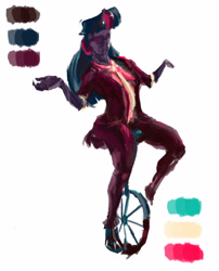 Size: 2019x2500 | Tagged: safe, artist:explonova, character:twilight sparkle, species:human, clothing, female, humanized, solo, suit, unicycle, wip