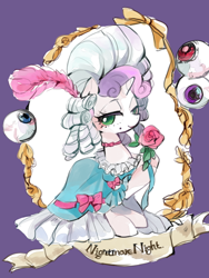 Size: 600x800 | Tagged: safe, artist:wan, character:sweetie belle, episode:scare master, g4, my little pony: friendship is magic, female, mare anto, mare antoinette, marie antoinette, solo