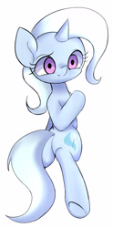 Size: 1612x3255 | Tagged: safe, artist:skippy_the_moon, character:trixie, species:pony, bipedal, female, pixiv, plot, simple background, solo, underhoof