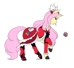 Size: 1000x919 | Tagged: safe, artist:kourabiedes, cure passion, ponified, precure, shine like rainbows, simple background, solo, transparent background