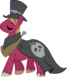 Size: 4962x5736 | Tagged: dead source, safe, artist:quanno3, character:big mcintosh, species:earth pony, species:pony, absurd resolution, clothing, costume, mac the ripper, male, simple background, solo, stallion, transparent background, vector