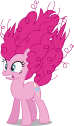 Size: 450x760 | Tagged: safe, artist:seahawk270, character:pinkie pie, episode:the mane attraction, g4, my little pony: friendship is magic, female, frizzy hair, simple background, solo, transparent background, vector