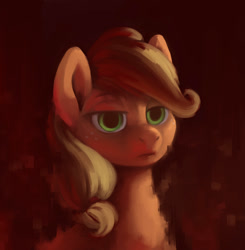 Size: 1471x1500 | Tagged: safe, artist:verulence, character:applejack, female, painting, portrait, solo