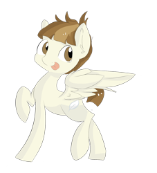 Size: 1220x1342 | Tagged: safe, artist:xsidera, character:featherweight, cute, featherbetes, looking at you, male, raised hoof, simple background, solo, tongue out, transparent background