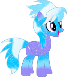 Size: 832x961 | Tagged: safe, artist:digiradiance, artist:silentmatten, character:cloudchaser, female, galaxy, open mouth, simple background, solo, transparent background, vector