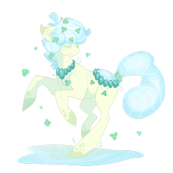 Size: 1024x1024 | Tagged: safe, artist:rannarbananar, oc, oc only, oc:clover puddle, original species, pond pony, solo