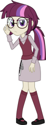 Size: 1019x2781 | Tagged: safe, artist:namygaga, oc, oc only, oc:clevery fury, parent:moondancer, parent:twilight sparkle, parents:twidancer, my little pony:equestria girls, magical lesbian spawn, offspring, simple background, solo, transparent background