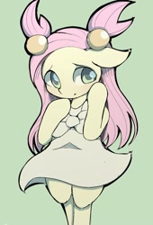 Size: 1019x1499 | Tagged: safe, artist:skippy_the_moon, character:fluttershy, crossover, female, jasmine, pokémon, solo