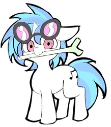 Size: 971x1112 | Tagged: safe, artist:skippy_the_moon, character:dj pon-3, character:vinyl scratch, female, leek, solo