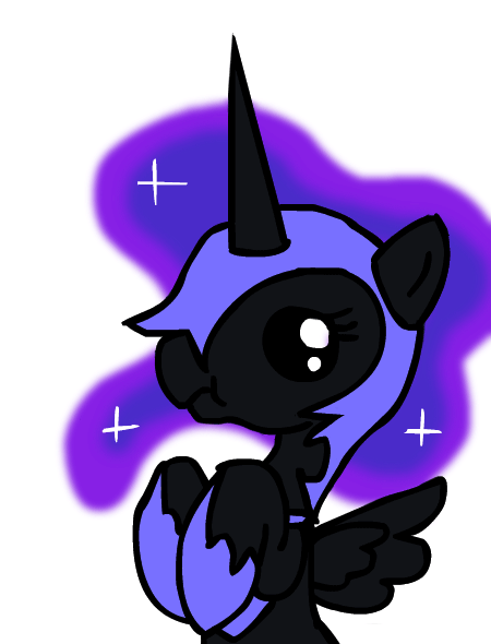 Size: 450x590 | Tagged: dead source, safe, artist:alfa995, artist:darkponysoul, character:nightmare moon, character:princess luna, :t, animated, chibi, cute, female, filly, flapping, looking at you, nightmare woon, rearing, scrunchy face, solo, spread wings, wings
