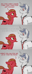Size: 700x1580 | Tagged: safe, artist:aisu-isme, oc, oc only, oc:dr. x-ray, oc:pun, species:earth pony, species:pony, species:unicorn, ask pun, ask, ask the creepy ponies, female, glasses, male, mare, pony prom, stallion, tumblr