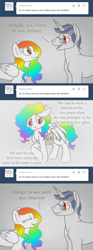 Size: 696x1872 | Tagged: safe, artist:aisu-isme, oc, oc only, oc:artbeat, oc:dr. x-ray, ask the creepy ponies, glasses