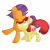 Size: 5000x5000 | Tagged: safe, artist:xsidera, character:apple bloom, character:tender taps, species:earth pony, species:pony, ship:tenderbloom, episode:on your marks, g4, my little pony: friendship is magic, absurd resolution, adorabloom, colored pupils, cute, cutie mark, female, male, shipping, simple background, straight, tendaww taps, the cmc's cutie marks, transparent background