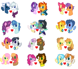 Size: 2304x2048 | Tagged: safe, artist:sapphireartemis, character:apple bloom, character:applejack, character:big mcintosh, character:braeburn, character:button mash, character:cheese sandwich, character:double diamond, character:fire streak, character:fluttershy, character:king sombra, character:misty fly, character:night glider, character:party favor, character:pinkie pie, character:princess celestia, character:rumble, character:scootaloo, character:spitfire, character:starlight glimmer, character:sugar belle, character:sunburst, character:sweetie belle, character:tender taps, character:wave chill, species:earth pony, species:pegasus, species:pony, ship:braejack, ship:celestibra, ship:cheesepie, ship:fluttermac, ship:nightdiamond, ship:partybelle, ship:rumbloo, ship:starburst, ship:tenderbloom, applecest, firefly (pairing), incest, male, shipping, simple background, stallion, straight, sweetiemash, transparent background, wavefire