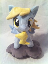 Size: 1936x2592 | Tagged: safe, artist:planetplush, character:derpy hooves, cloud, female, filly, irl, lightning, photo, plushie, solo