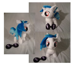 Size: 900x797 | Tagged: safe, artist:planetplush, character:dj pon-3, character:vinyl scratch, species:pony, female, filly, glasses, irl, photo, plushie, solo