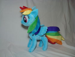 Size: 900x675 | Tagged: safe, artist:planetplush, character:rainbow dash, species:pegasus, species:pony, female, irl, mare, photo, plushie, solo
