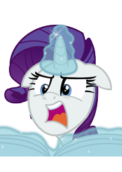 Size: 566x800 | Tagged: safe, artist:seahawk270, character:rarity, episode:the saddle row review, g4, my little pony: friendship is magic, female, floppy ears, levitation, magic, newspaper, no spoilers, open mouth, simple background, solo, telekinesis, transparent background, vector