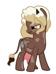 Size: 3000x4000 | Tagged: safe, artist:besttubahorse, oc, oc only, oc:sweet mocha, species:cow, species:pegasus, species:pony, cow pony, cowified, female, mare, pegacow, simple background, solo, species swap, transparent background, udder, vector