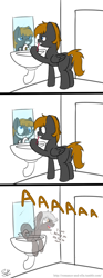 Size: 1000x2700 | Tagged: safe, artist:soulfulmirror, oc, oc only, oc:romance heart, species:pegasus, species:pony, brushing teeth, comic, ghost, mirror