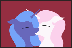Size: 1500x1000 | Tagged: safe, artist:kopaleo, character:princess celestia, character:princess luna, ship:princest, cewestia, female, filly, filly celestia, filly luna, incest, kissing, lesbian, pink-mane celestia, royal sisters, s1 luna, shipping, woona, younger