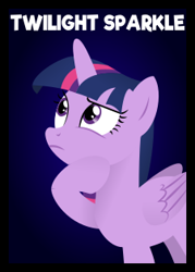 Size: 225x315 | Tagged: safe, artist:wingbeatpony, character:twilight sparkle, character:twilight sparkle (alicorn), species:alicorn, species:pony, .svg available, card game, female, folded wings, mare, one night in ponyville, solo, svg, text, vector