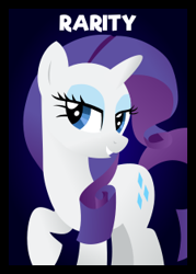 Size: 225x315 | Tagged: safe, artist:wingbeatpony, character:rarity, .svg available, card game, female, one night in ponyville, solo, svg, text, vector