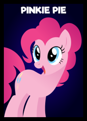 Size: 225x315 | Tagged: safe, artist:wingbeatpony, character:pinkie pie, .svg available, card game, female, one night in ponyville, solo, svg, text, vector