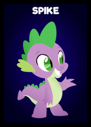 Size: 225x315 | Tagged: safe, artist:wingbeatpony, character:spike, .svg available, card game, male, one night in ponyville, solo, svg, text, vector