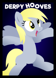 Size: 225x315 | Tagged: safe, artist:wingbeatpony, character:derpy hooves, .svg available, card game, female, one night in ponyville, solo, svg, text, vector