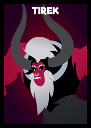 Size: 225x315 | Tagged: safe, artist:wingbeatpony, character:lord tirek, .svg available, card game, male, one night in ponyville, solo, svg, text, vector