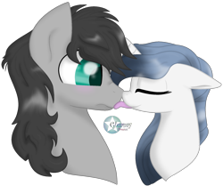 Size: 2000x1670 | Tagged: safe, artist:gleamydreams, oc, oc only, oc:gleamy, oc:helicity, cute, gleamicity, licking, tongue out, watermark