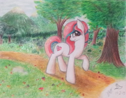 Size: 1884x1464 | Tagged: safe, artist:equusstorm, artist:gleamydreams, oc, oc only, species:earth pony, species:pony, female, mare, solo, traditional art, watermark