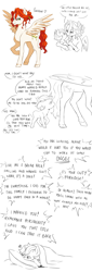 Size: 2000x5909 | Tagged: safe, artist:pikokko, character:prince blueblood, oc, oc:paradise, species:pegasus, species:pony, argument, blanket, colt, concept art, dialogue, foal, male, younger