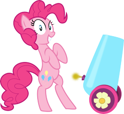 Size: 5000x4591 | Tagged: safe, artist:mrcbleck, character:pinkie pie, absurd resolution, party cannon, simple background, transparent background, vector