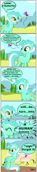 Size: 1006x4653 | Tagged: safe, artist:avchonline, character:lyra heartstrings, species:pony, species:unicorn, bench, butterfly, comic, female, grammar error, humie, mare