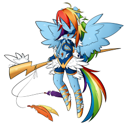 Size: 1668x1672 | Tagged: safe, artist:secret-pony, character:rainbow dash, species:anthro, ambiguous facial structure, crying, female, magical girl, solo
