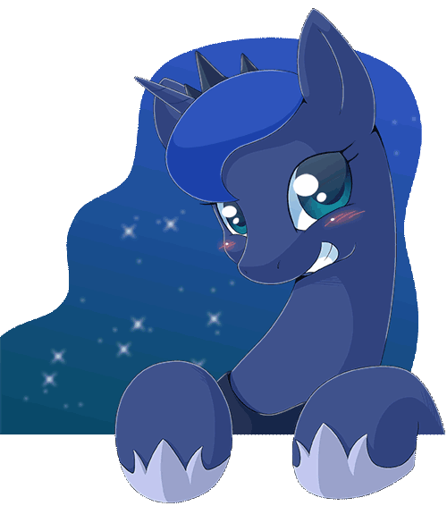 Size: 500x566 | Tagged: safe, artist:oze, character:princess luna, species:pony, animated, blinking, blushing, cute, dawwww, female, happy, looking at you, mare, simple background, smiling, solo