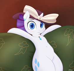 Size: 1280x1212 | Tagged: safe, artist:zoarity, character:rarity, species:pony, species:unicorn, episode:p.p.o.v. (pony point of view), g4, my little pony: friendship is magic, belly, belly button, clothing, costume, cute, draw me like one of your french girls, ear piercing, earring, female, hat, jewelry, necklace, piercing, plump, raribetes, raristocrat, rose dewitt bukater, solo, titanic, wide hips