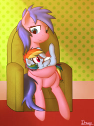 Size: 1200x1600 | Tagged: safe, artist:timidwithapen, character:firefly, character:rainbow dash, species:pegasus, species:pony, g1, g4, baby, baby bottle, baby dash, baby pony, bottle, cute, dashabetes, feeding, female, filly, filly rainbow dash, firefly as rainbow dash's mom, foal, g1 to g4, generation leap, mare, milk, mother and daughter, sitting, sucking