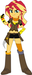 Size: 1646x3788 | Tagged: safe, artist:sonofaskywalker, character:sunset shimmer, my little pony:equestria girls, ami koshimizu, clothing, costume, crossover, female, rwby, solo, voice actor joke, yang xiao long