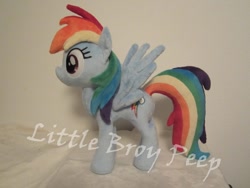 Size: 800x600 | Tagged: safe, artist:little-broy-peep, character:rainbow dash, irl, photo, plushie, solo