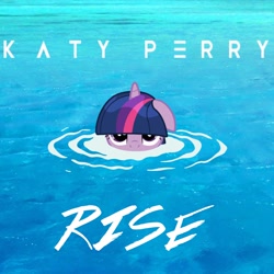 Size: 800x800 | Tagged: safe, artist:penguinsn1fan, character:twilight sparkle, album, album cover, cover, female, katy perry, parody, rise, rise (song), solo, song reference, water