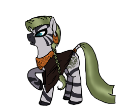 Size: 900x780 | Tagged: safe, artist:enigmaticfrustration, character:zecora, species:zebra, clothing, earring, shawl