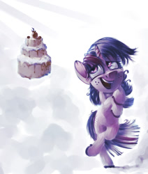 Size: 916x1080 | Tagged: safe, artist:v747, character:twilight sparkle, cake, female, food, solo