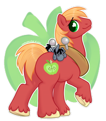 Size: 700x800 | Tagged: safe, artist:onnanoko, character:big mcintosh, character:smarty pants, species:earth pony, species:pony, male, stallion