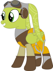 Size: 1183x1586 | Tagged: safe, artist:sonofaskywalker, species:pegasus, species:pony, crossover, goggles, hera syndulla, no tail, pilot, ponified, simple background, solo, star wars, star wars rebels, transparent background, twi'lek