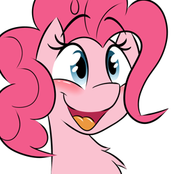 Size: 2000x2000 | Tagged: safe, artist:fakskis, character:pinkie pie, bust, cute, diapinkes, female, portrait, simple background, solo