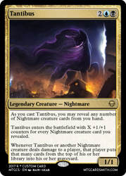 Size: 375x523 | Tagged: safe, artist:rain-gear, edit, editor:mordekaiserhuehuehue, character:tantabus, episode:do princesses dream of magic sheep?, card, debris, epic, fire, magic the gathering, metal as fuck, nightmare, painting, scenery, trading card, trading card edit