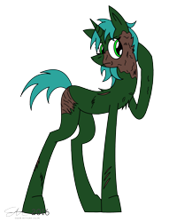 Size: 2300x3011 | Tagged: safe, artist:derpanater, oc, oc only, oc:bountiful heart, species:pony, species:unicorn, fallout equestria, scar, scarred, simple background, solo, transparent background